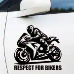 Nalepka za motorista z dirkalnim motorjem