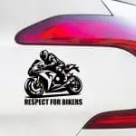 Nalepka za motorista z dirkalnim motorjem za avto