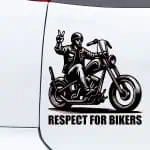 Nalepka za motoriste chopper respect for bikers