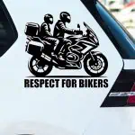 Nalepke dva motorista na potovalnem motorju