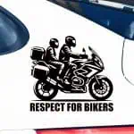 Nalepke za avto dva motorista na potovalnem motorju