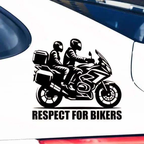 Nalepke za avto dva motorista na potovalnem motorju