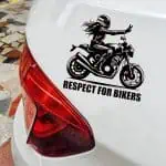 RESPECT FOR BIKERS Nalepka mtoristka