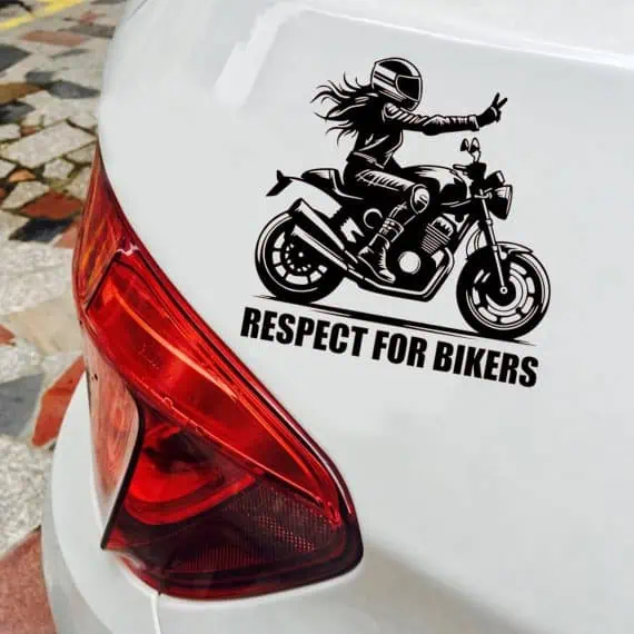 RESPECT FOR BIKERS Nalepka mtoristka