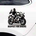 SUZUKI NINJA respect for bikers nalepka za avto