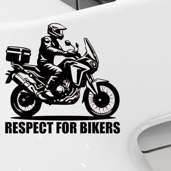 avto nalepka HONDA Africa Twin z motoristom