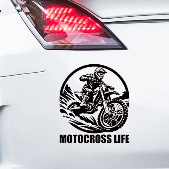 nalepka MOTOCROSS motorja in motorista