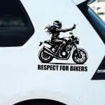 nalepke za ženske lastnice motorjev RESPECT FOR BIKERS