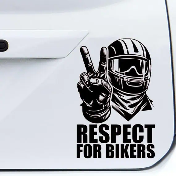 respect for bikers nalepke za avto in motoriste