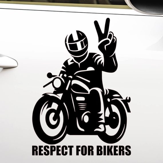 respect for bikers nalepke za avtomobile in motoriste