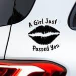 A girl just passed you nalepka za avto