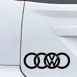 Audi z VW logotipom nalepka za avto