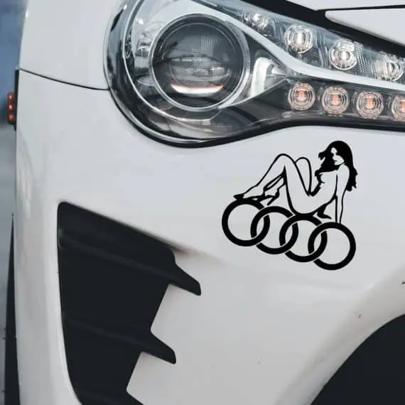 Avto nalepka Audi logo s punco