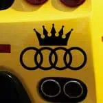 Avto nalepka logo AUDI s krono