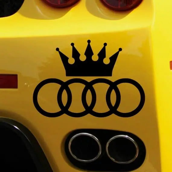 Avto nalepka logo AUDI s krono