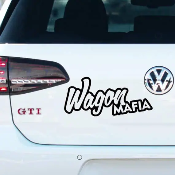 Avto nalepka z napisom Wagon Mafia