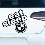 BMW eat sleep nalepka