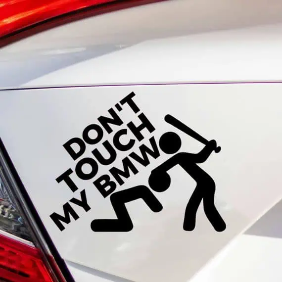 Don't touch my BMW nalepka