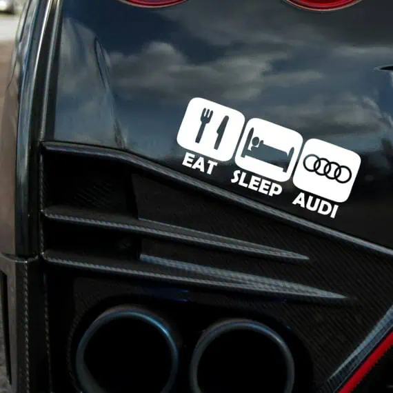 EAT SLEEP AUDI nalepka za avto
