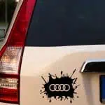 Logotip AUDI narisan v packi nalepka za avto