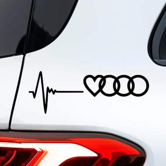 Nalepka AUDI BITJE SRCA
