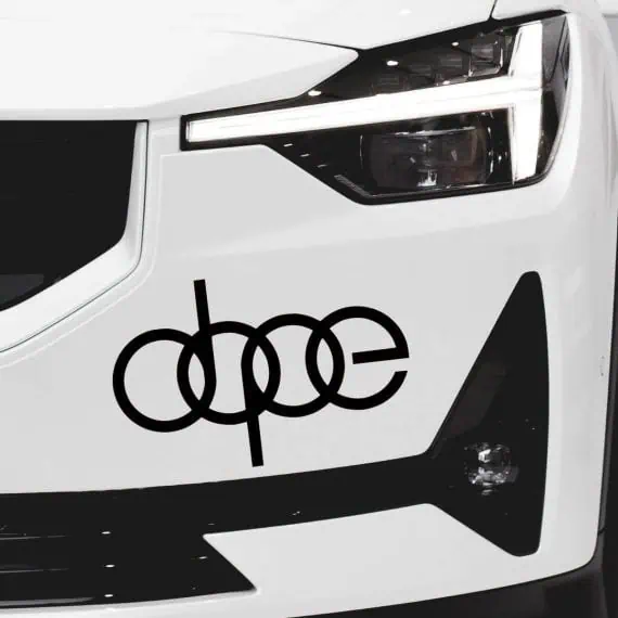 Nalepka AUDI logo DOPE za avto