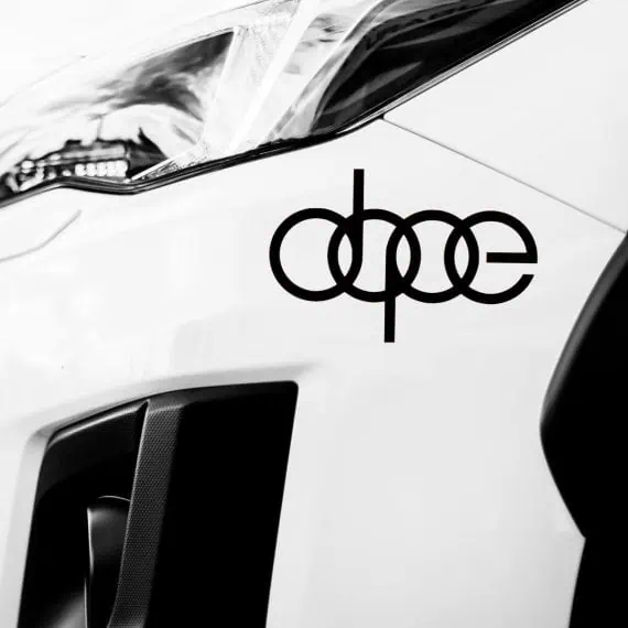 Nalepka AUDI logo DOPE za avtomobile