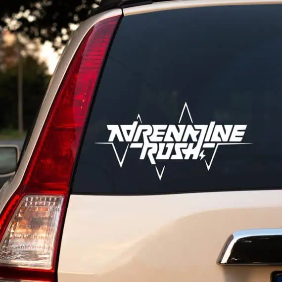 Nalepka Adrenaline Rush za avtomobile