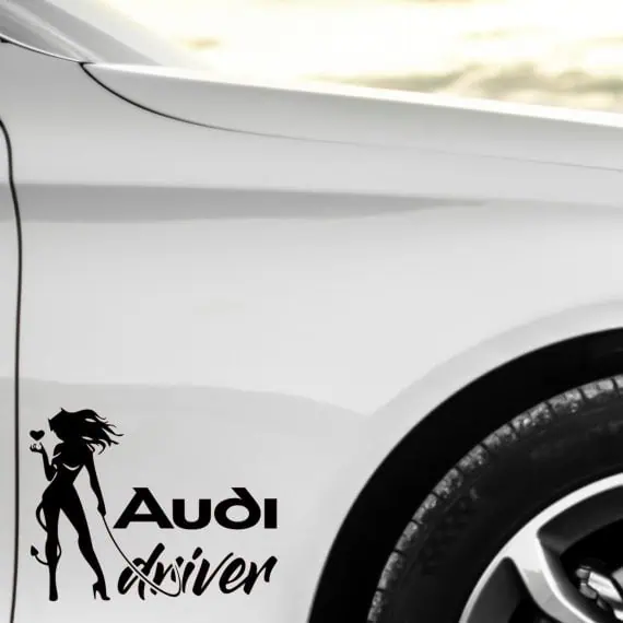 Nalepka Audi lady driver za avtomobile