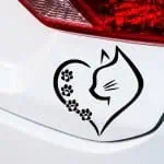 Nalepka Cat heart za avto