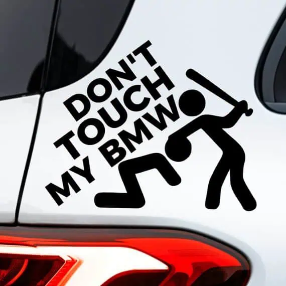 Nalepka Don't touch my BMW