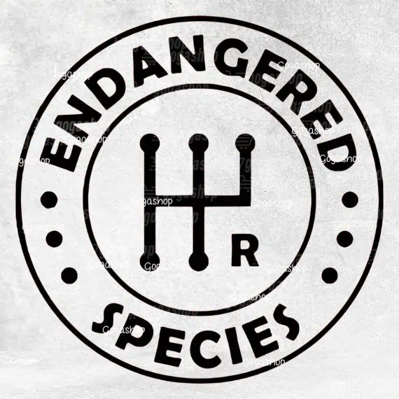 Nalepka Endangered species ročni menjalnik
