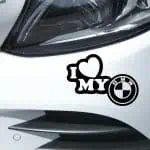 Nalepka I love my BMW za avto