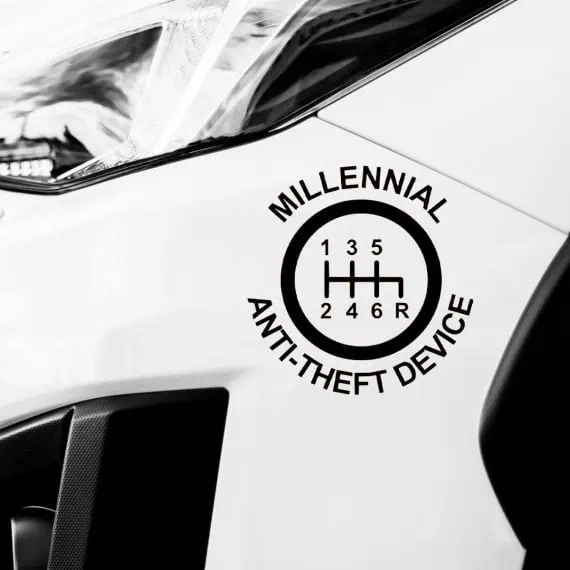 Nalepka Millennial Anti-Theft Device za avtomobile