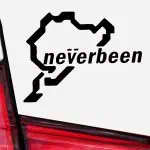 Nalepka Neverbeen v slogu Nürburgringa za avto