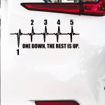 Nalepka One down, the rest is up. za motoriste in avto