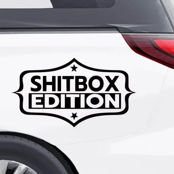 Nalepka Shitbox EDITION za avto