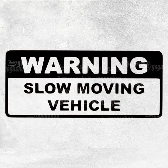 Nalepka WARNING Slow Vehicle Moving