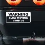Nalepka WARNING Slow Vehicle Moving za avto