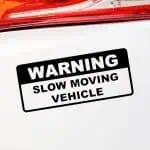 Nalepka WARNING Slow Vehicle Moving za avtomobile