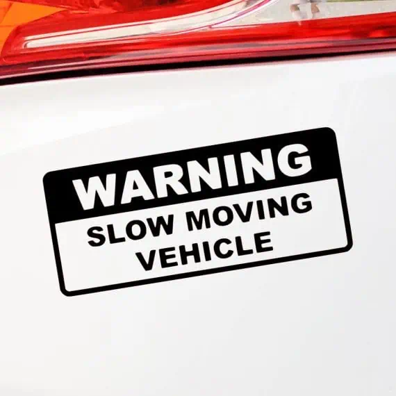 Nalepka WARNING Slow Vehicle Moving za avtomobile