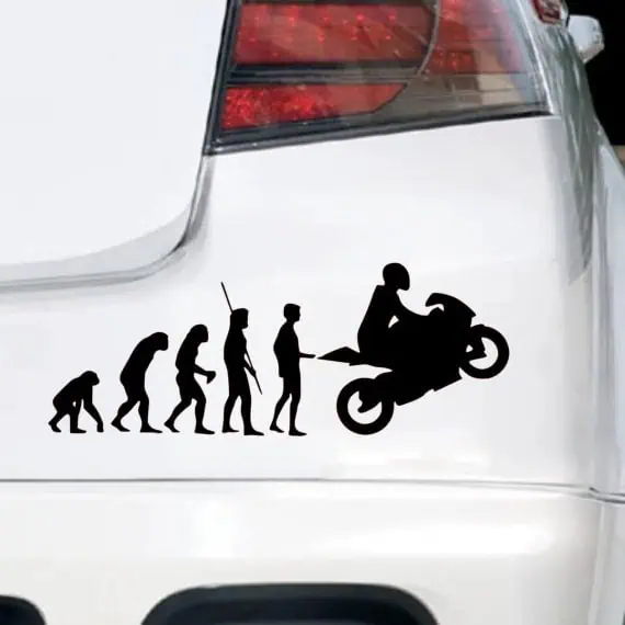 Nalepka evolucija motorista