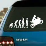 Nalepka evolucija motorista za avto