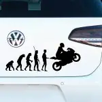 Nalepka evolucija motorista za avtomobile za lastnike motorjev
