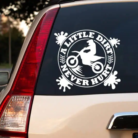 Nalepka motocross A little dirt never hurt