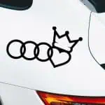 Nalepka za avto AUDI kraljica za ljubitelja avtomobilizma