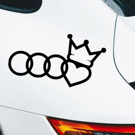 Nalepka za avto AUDI kraljica za ljubitelja avtomobilizma