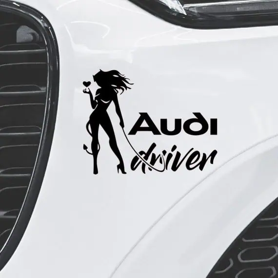 Nalepka za avto Audi lady driver