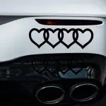 Nalepka za avto Audi logotip v obliki src