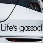 Nalepka za avto Audi z napisom Life is Good